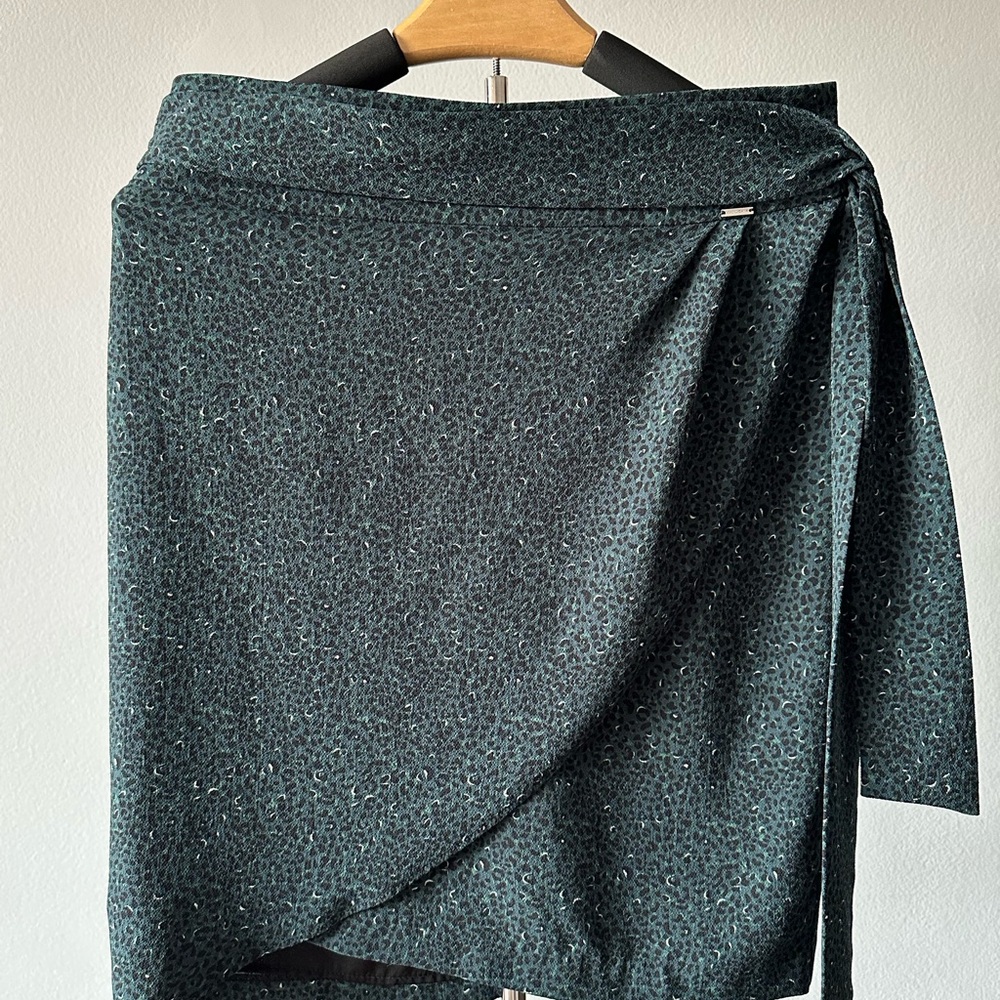 Elegant Green Patterned Women's Skirt